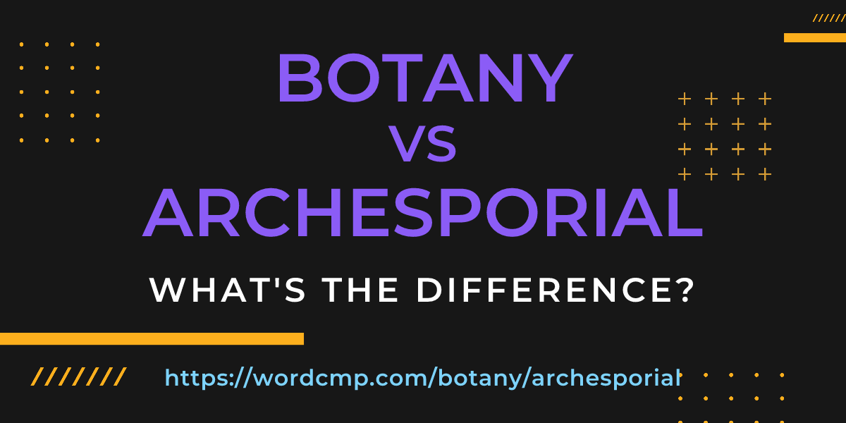 Difference between botany and archesporial