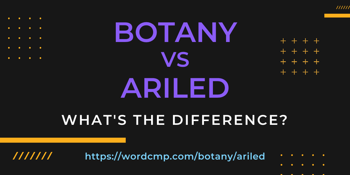 Difference between botany and ariled
