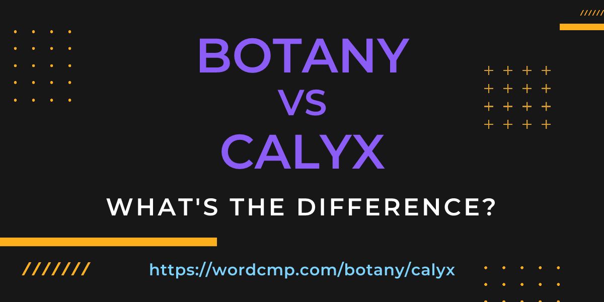 Difference between botany and calyx