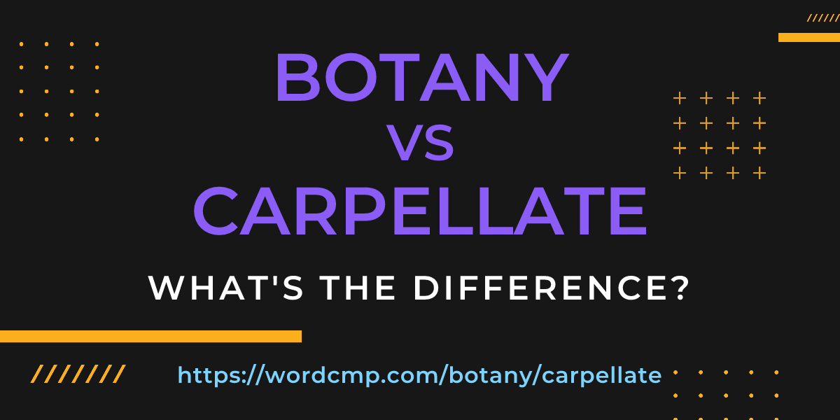 Difference between botany and carpellate