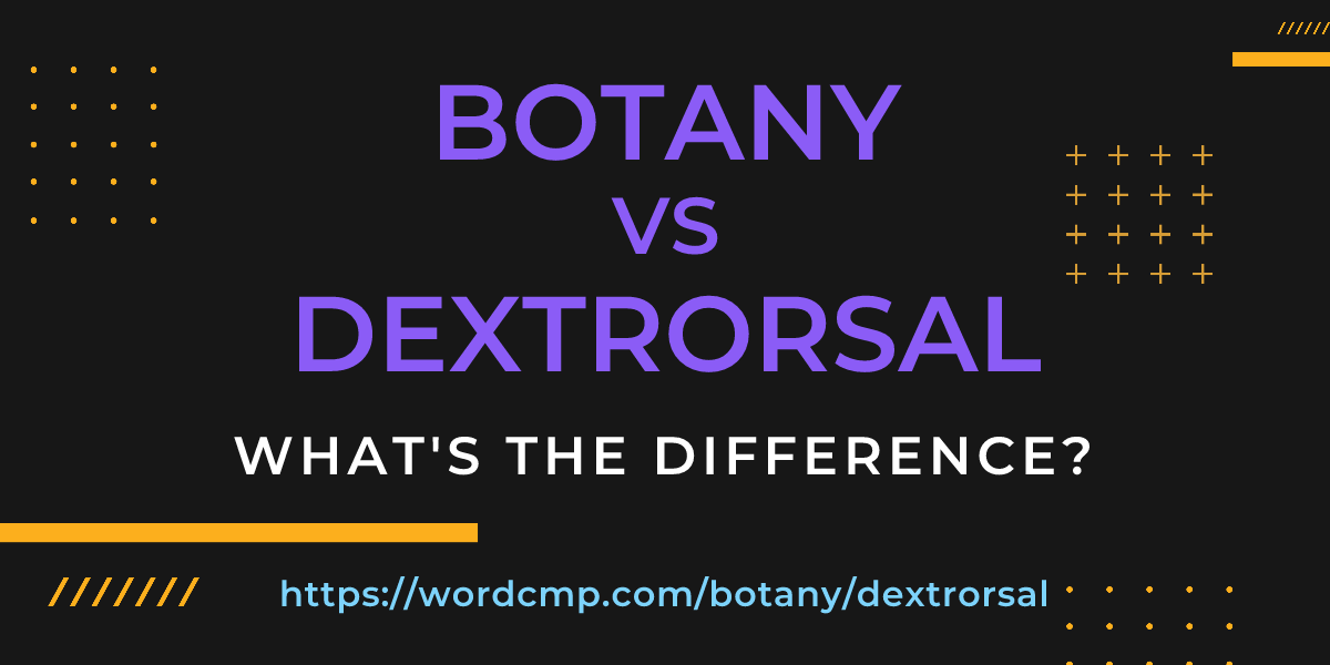 Difference between botany and dextrorsal