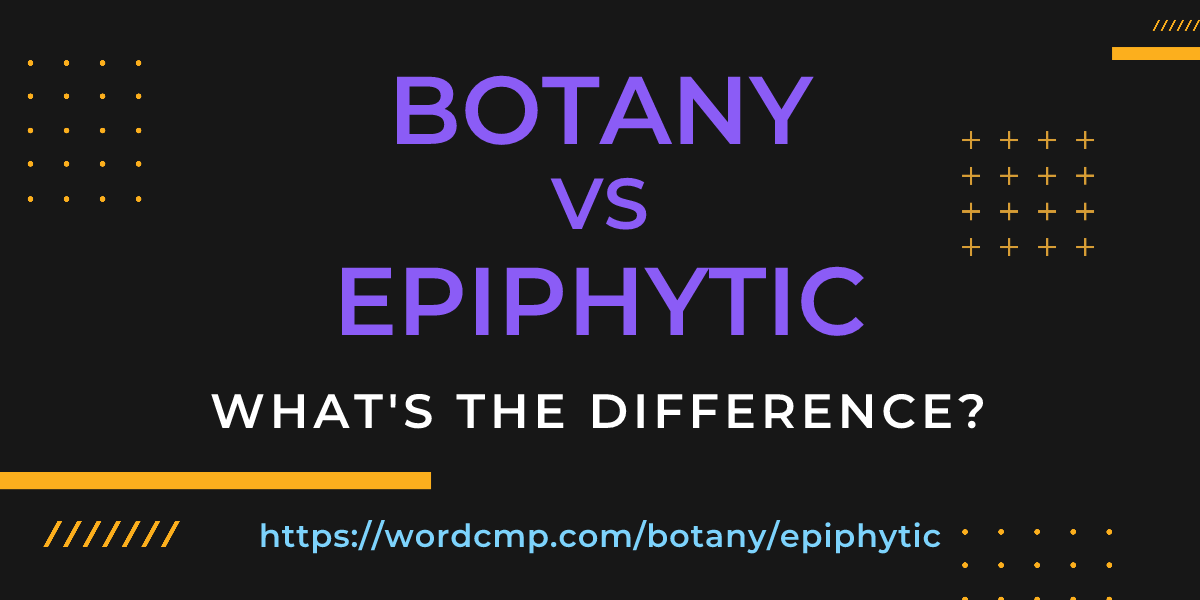 Difference between botany and epiphytic