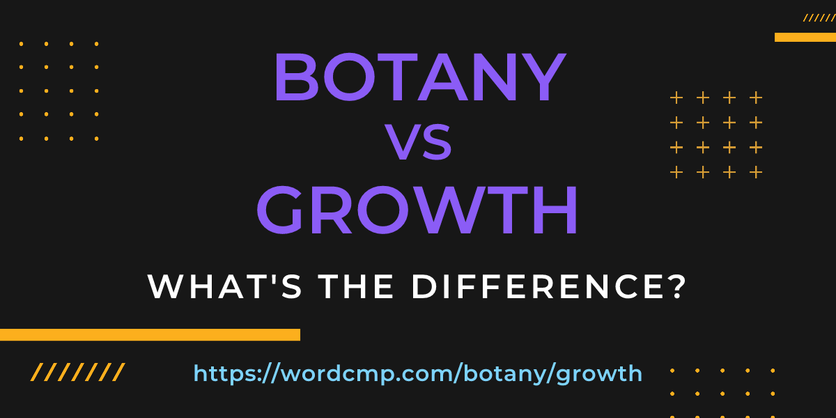 Difference between botany and growth
