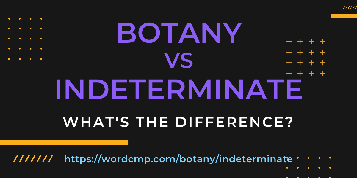 Difference between botany and indeterminate