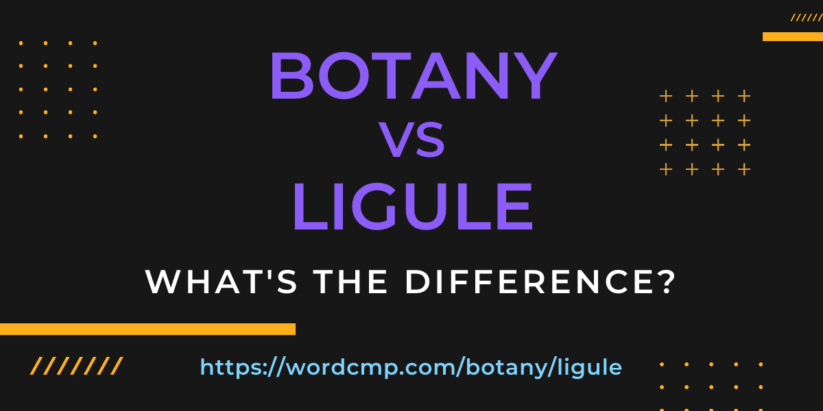 Difference between botany and ligule