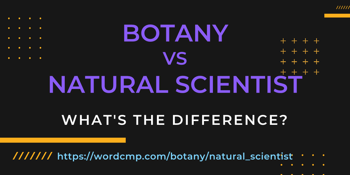 Difference between botany and natural scientist