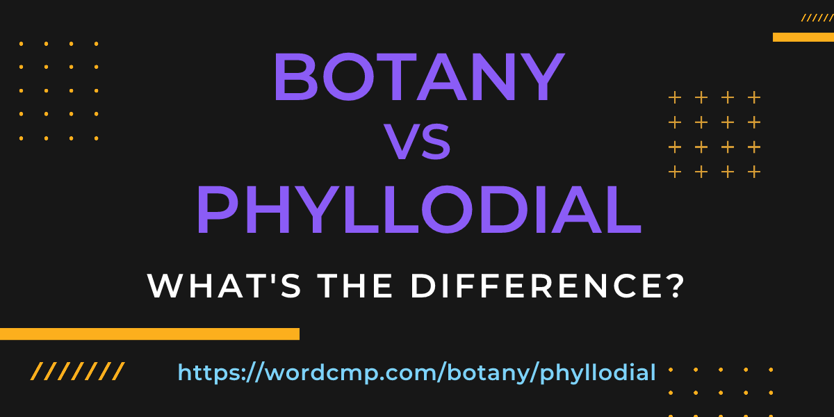 Difference between botany and phyllodial