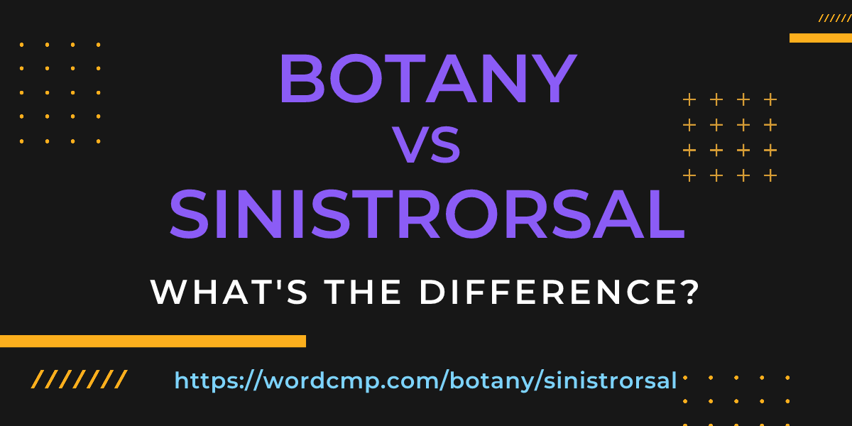 Difference between botany and sinistrorsal