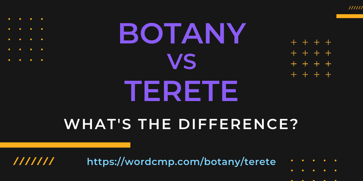 Difference between botany and terete