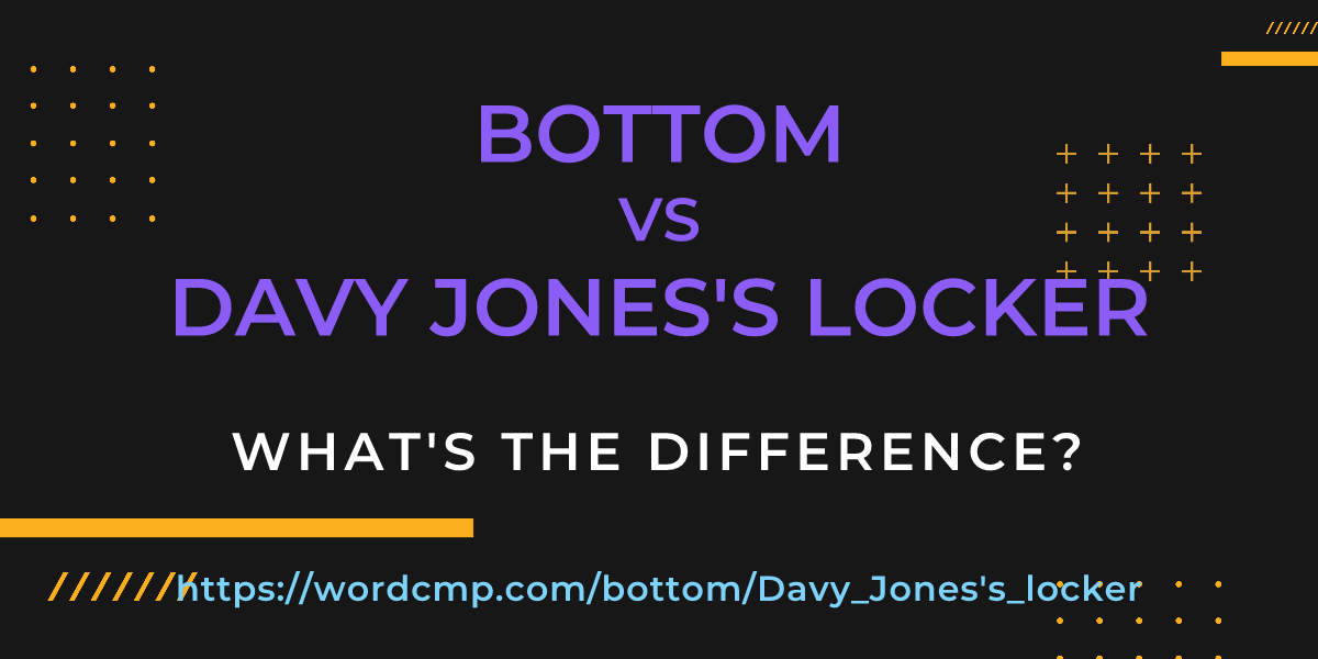 Difference between bottom and Davy Jones's locker