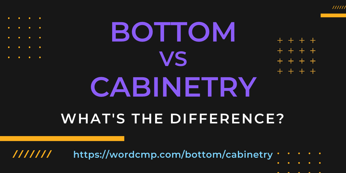Difference between bottom and cabinetry