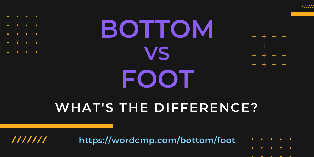 Difference between bottom and foot