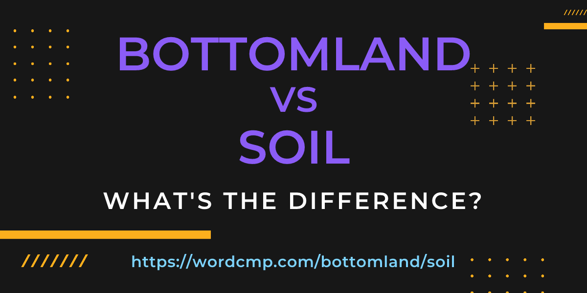 Difference between bottomland and soil