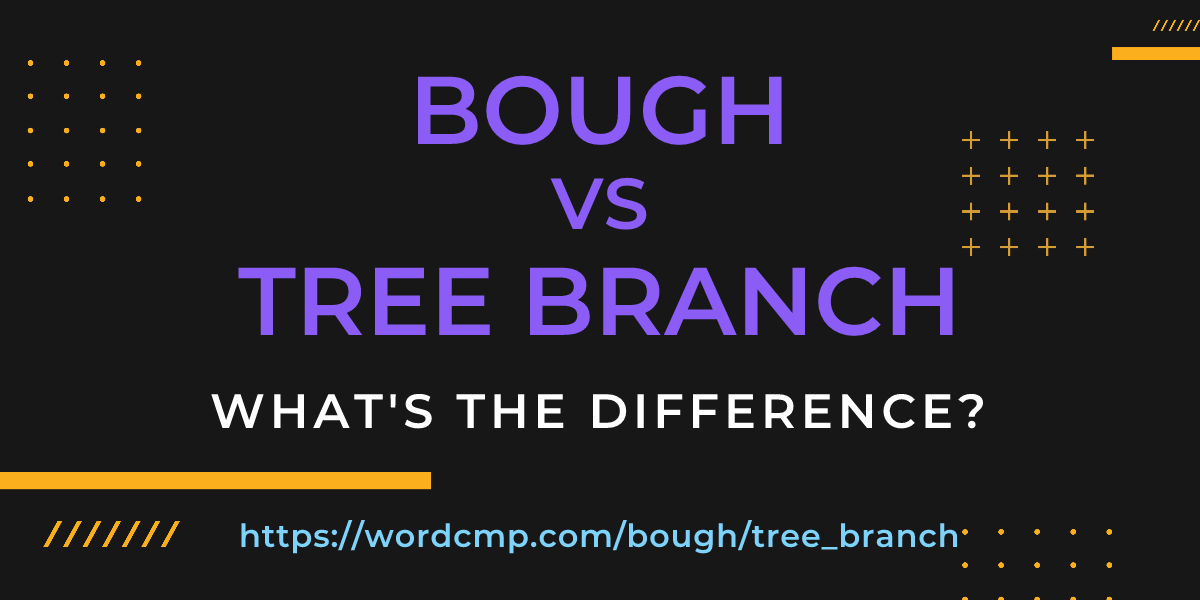 Difference between bough and tree branch