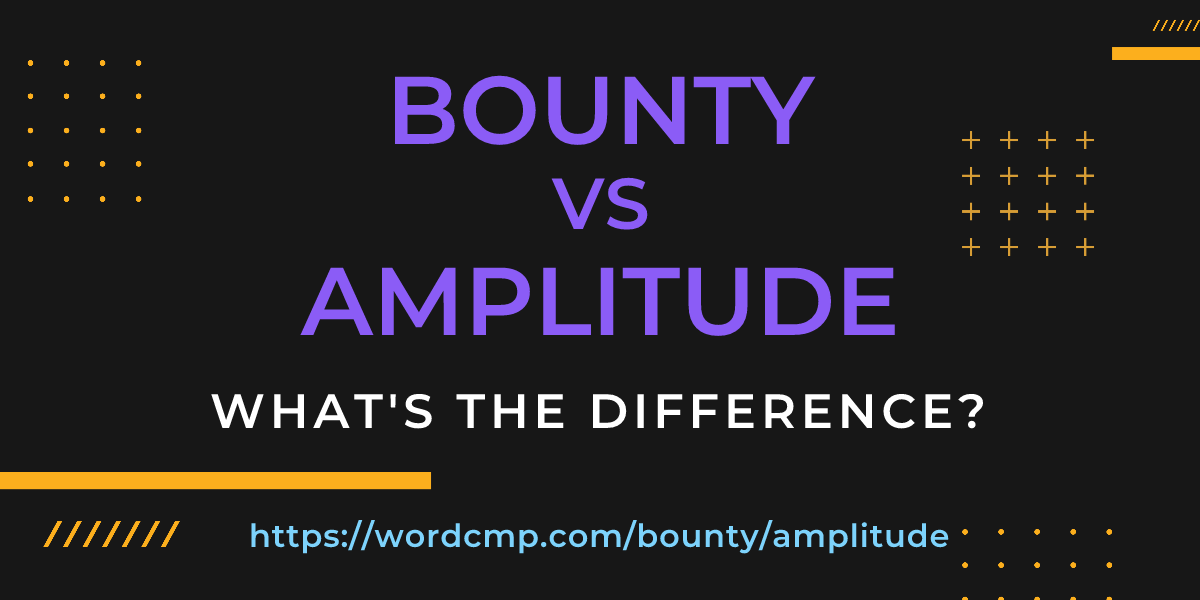 Difference between bounty and amplitude