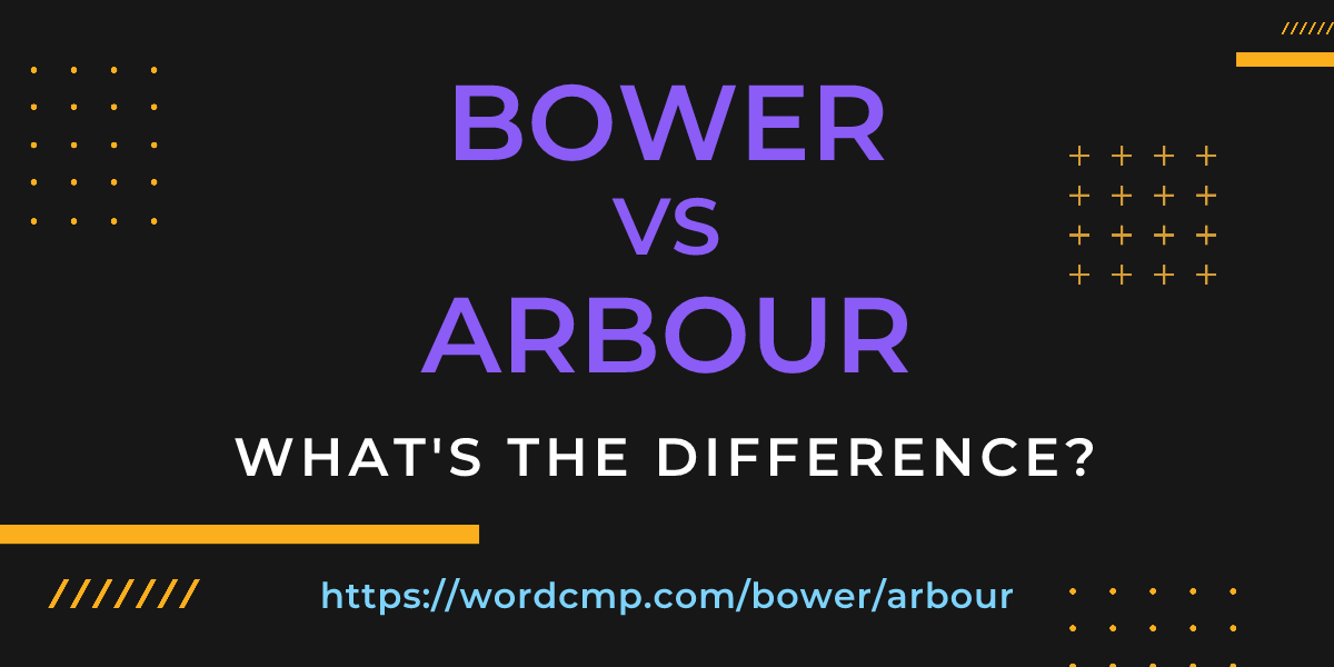 Difference between bower and arbour
