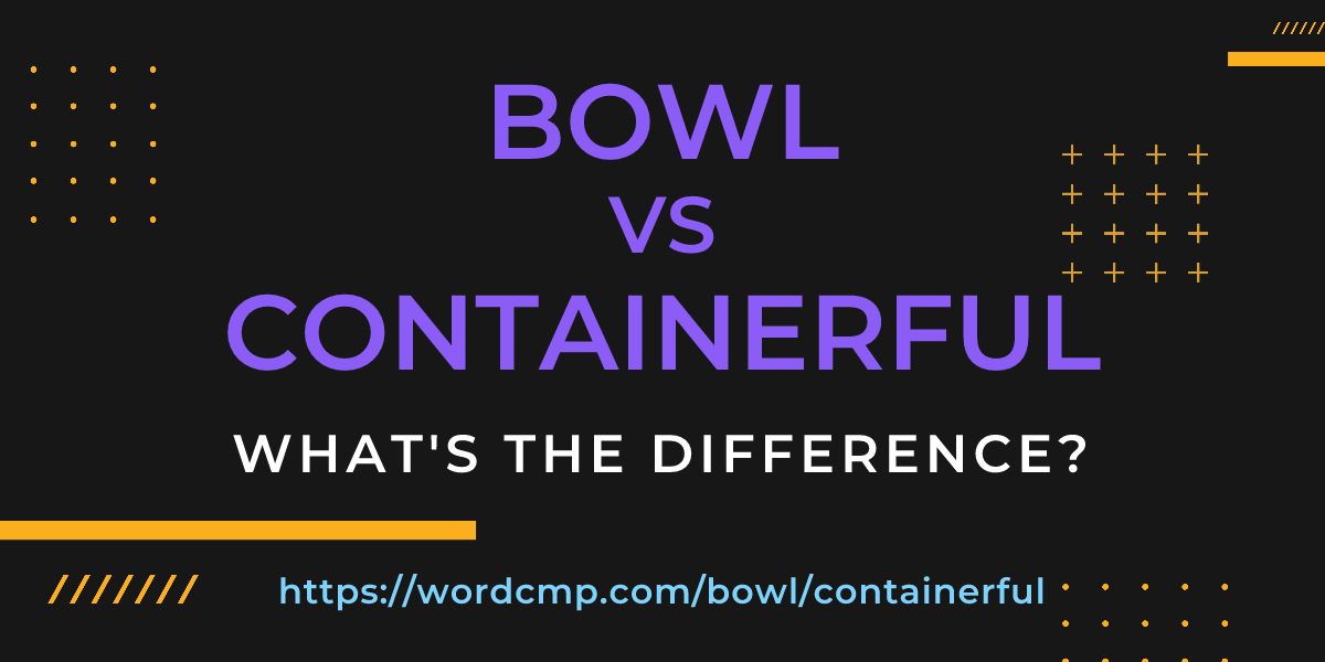 Difference between bowl and containerful