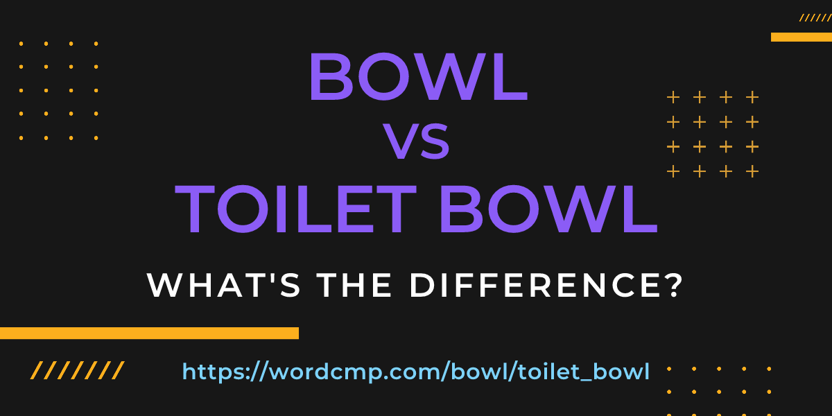 Difference between bowl and toilet bowl