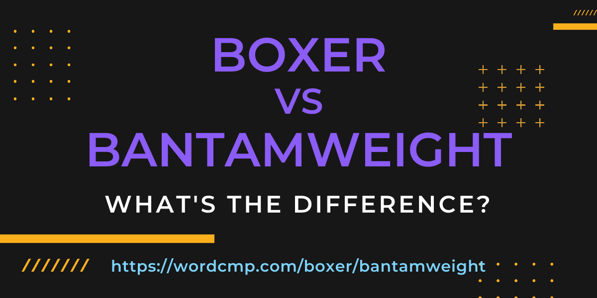 Difference between boxer and bantamweight