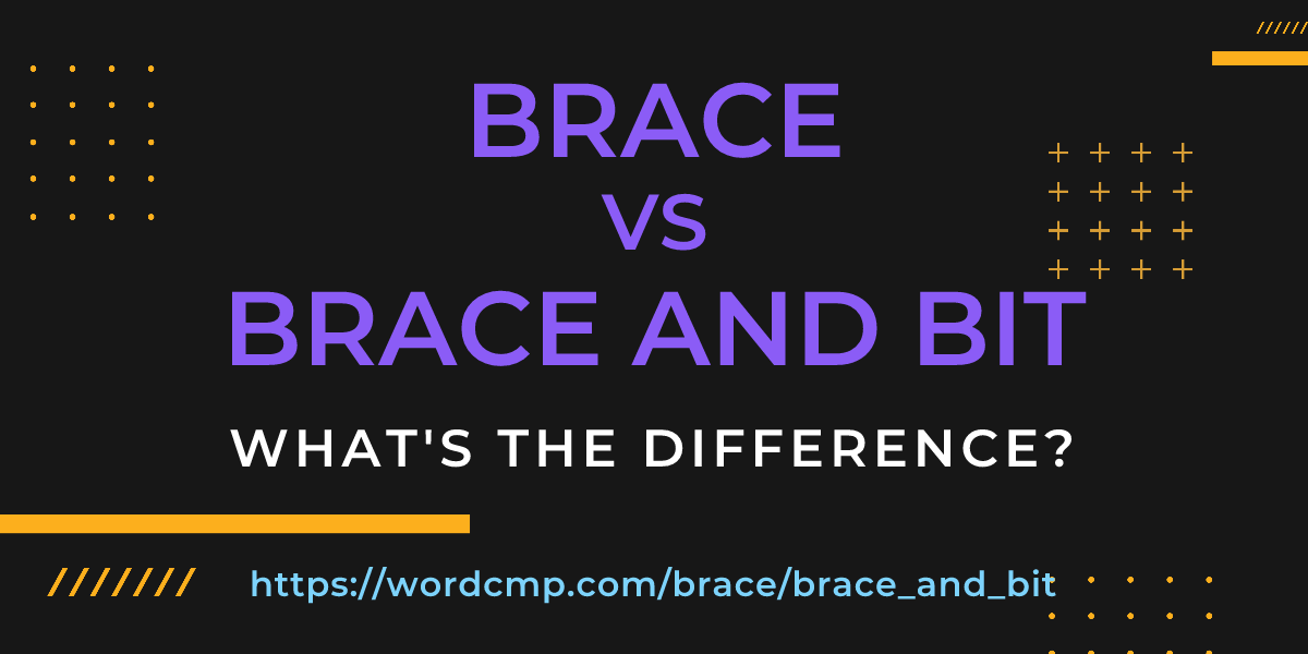 Difference between brace and brace and bit