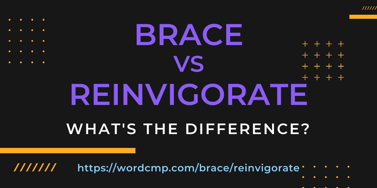 Difference between brace and reinvigorate