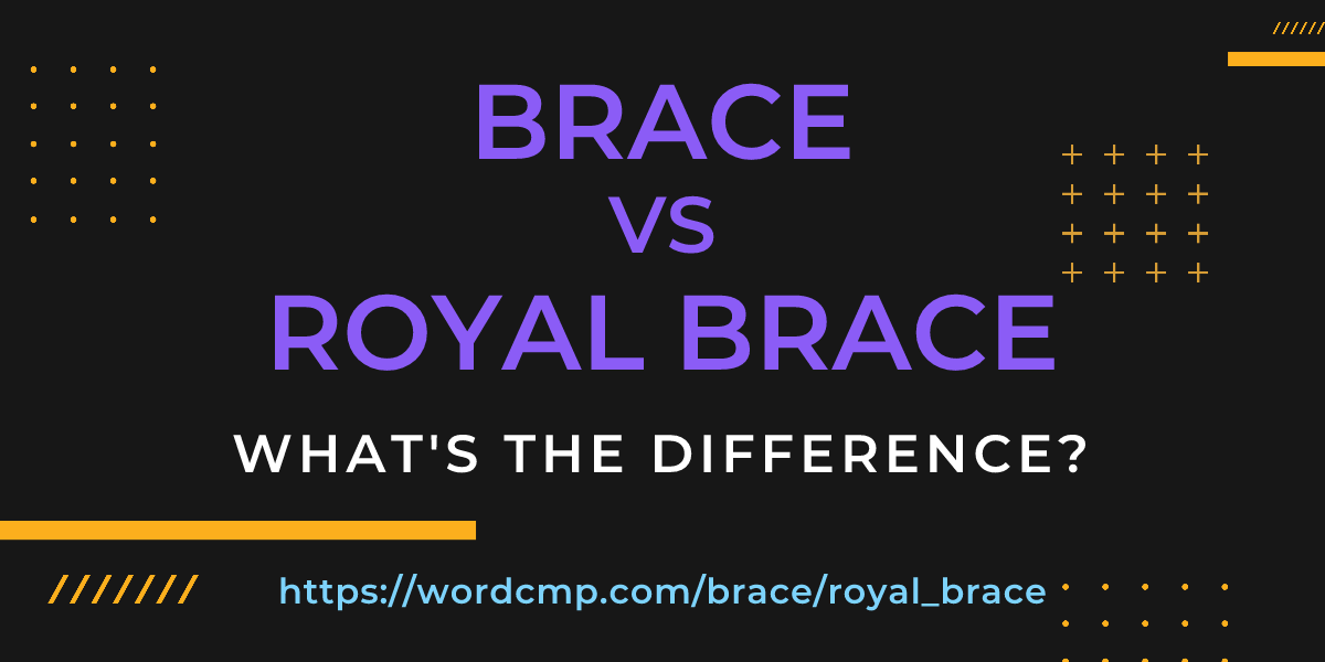 Difference between brace and royal brace