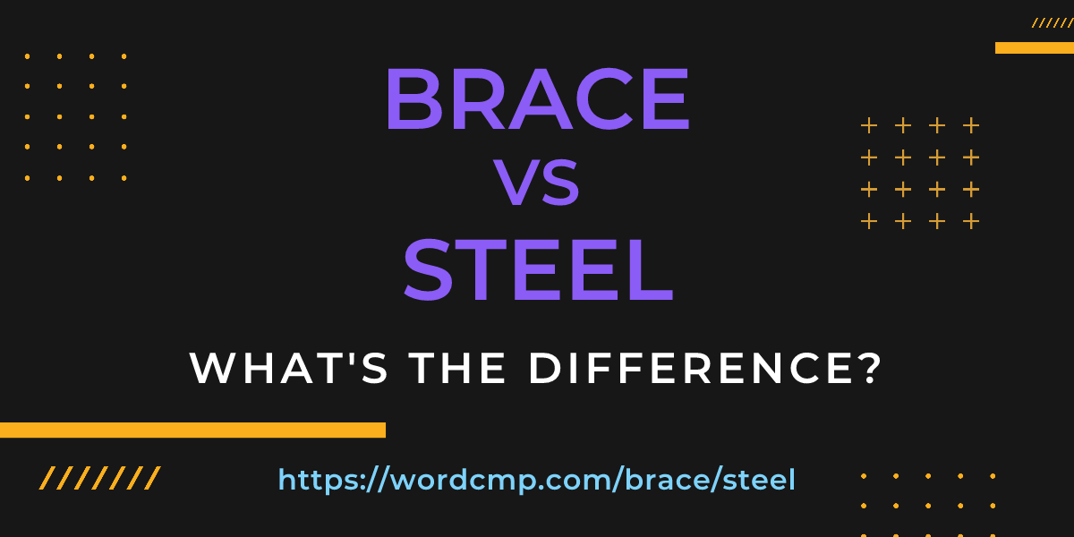Difference between brace and steel