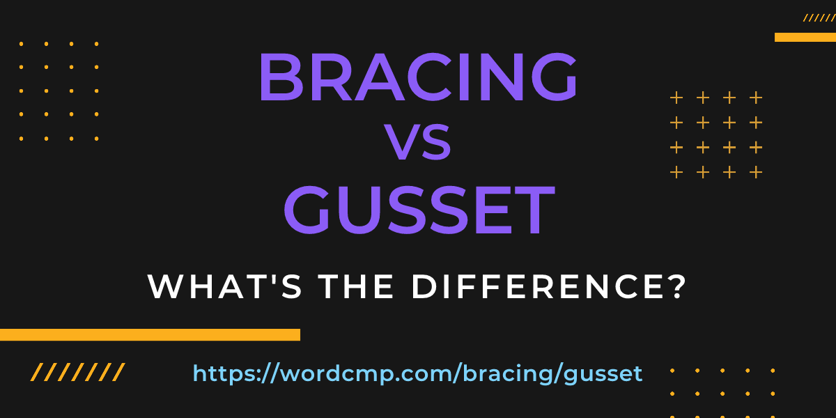 Difference between bracing and gusset