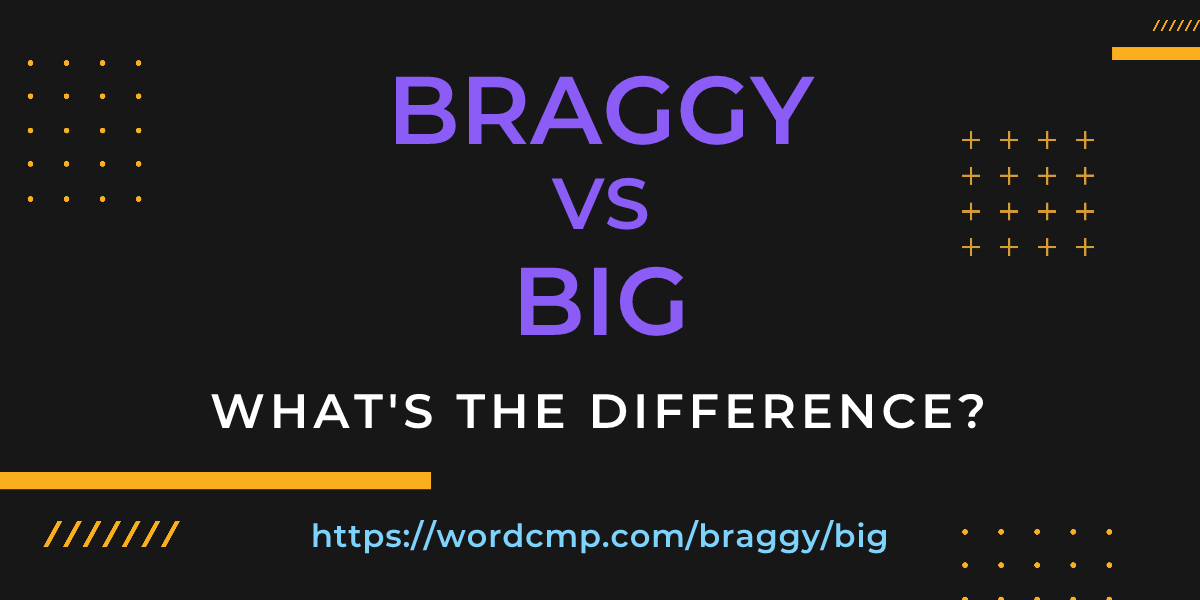 Difference between braggy and big