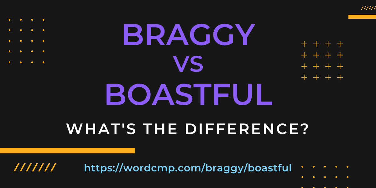 Difference between braggy and boastful