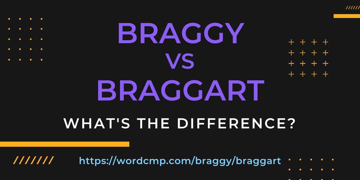 Difference between braggy and braggart