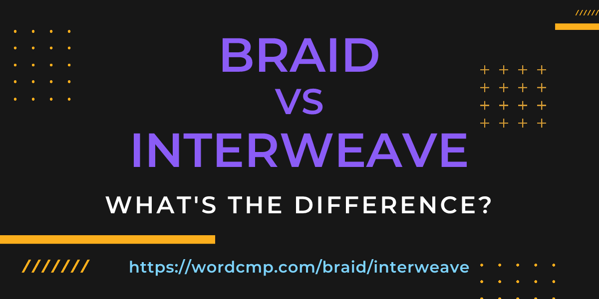 Difference between braid and interweave