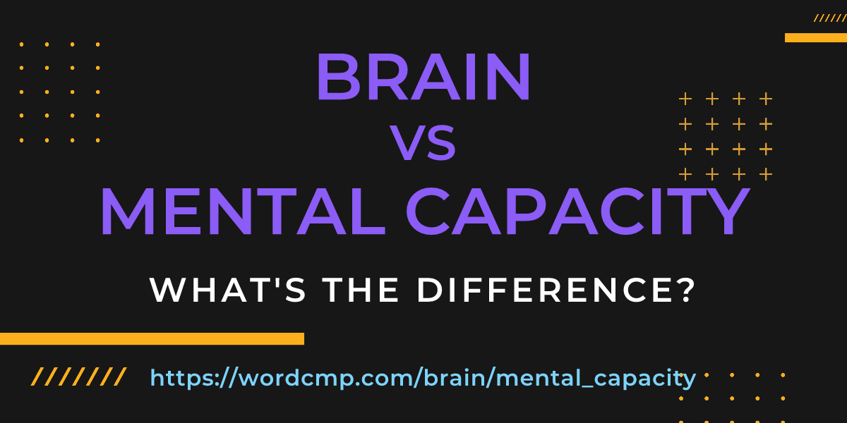 Difference between brain and mental capacity