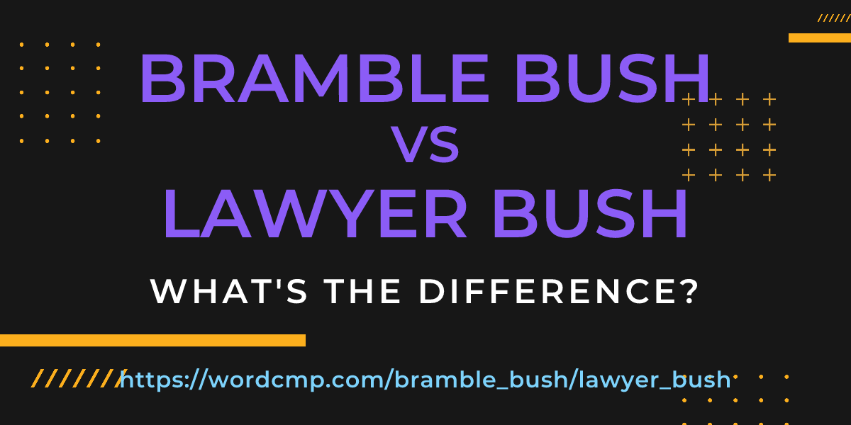 Difference between bramble bush and lawyer bush