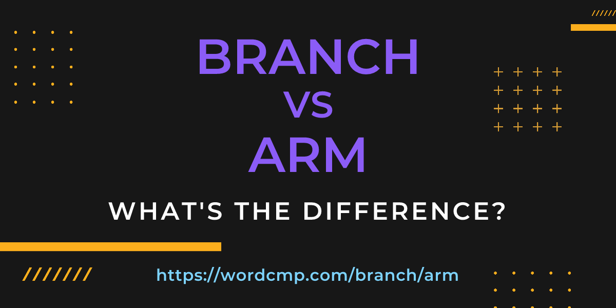Difference between branch and arm