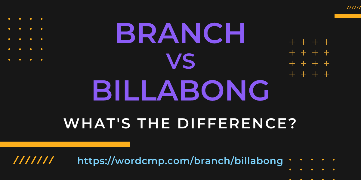 Difference between branch and billabong