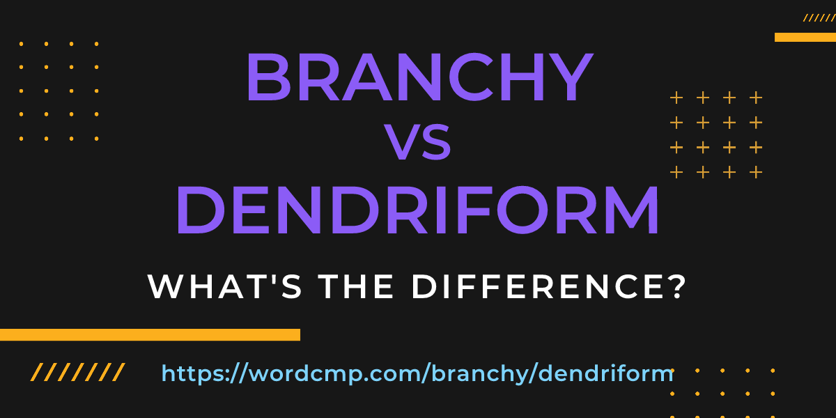 Difference between branchy and dendriform