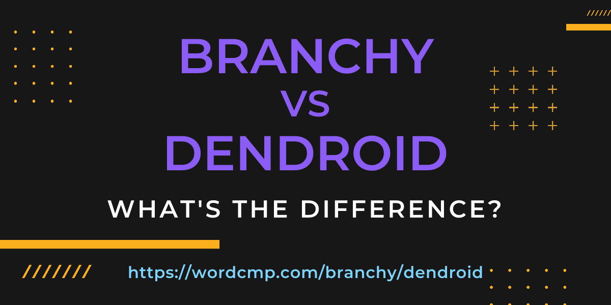 Difference between branchy and dendroid