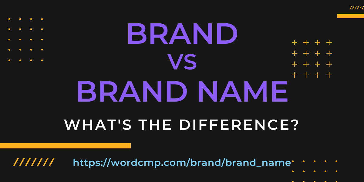 Difference between brand and brand name