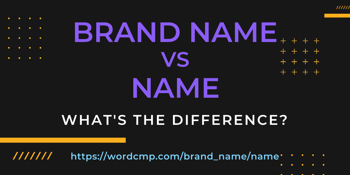 Difference between brand name and name