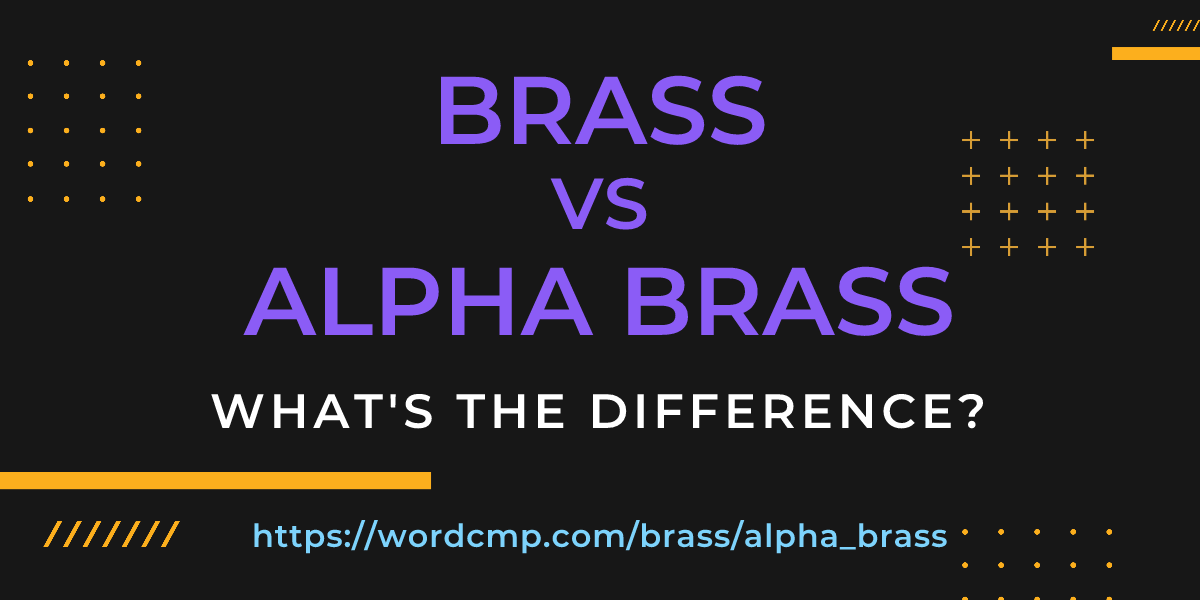 Difference between brass and alpha brass