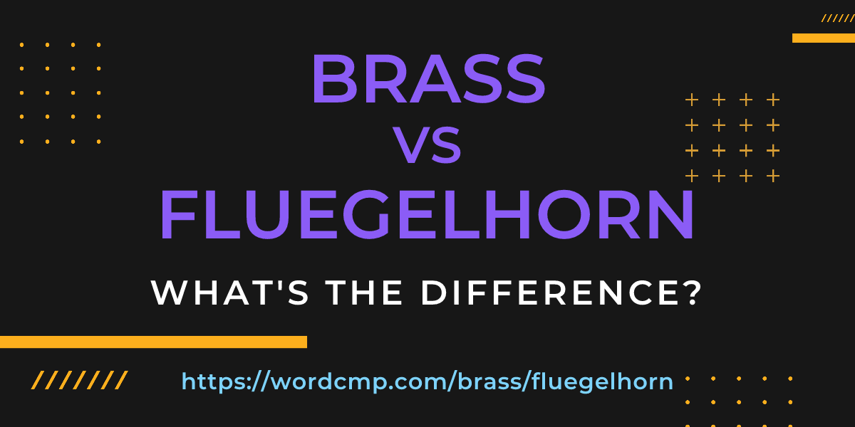 Difference between brass and fluegelhorn