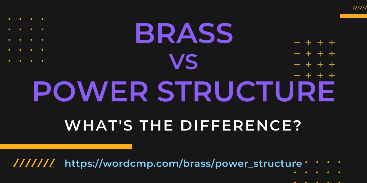 Difference between brass and power structure