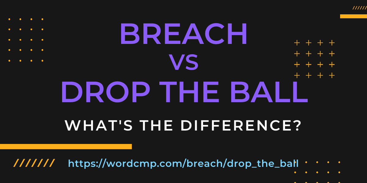 Difference between breach and drop the ball