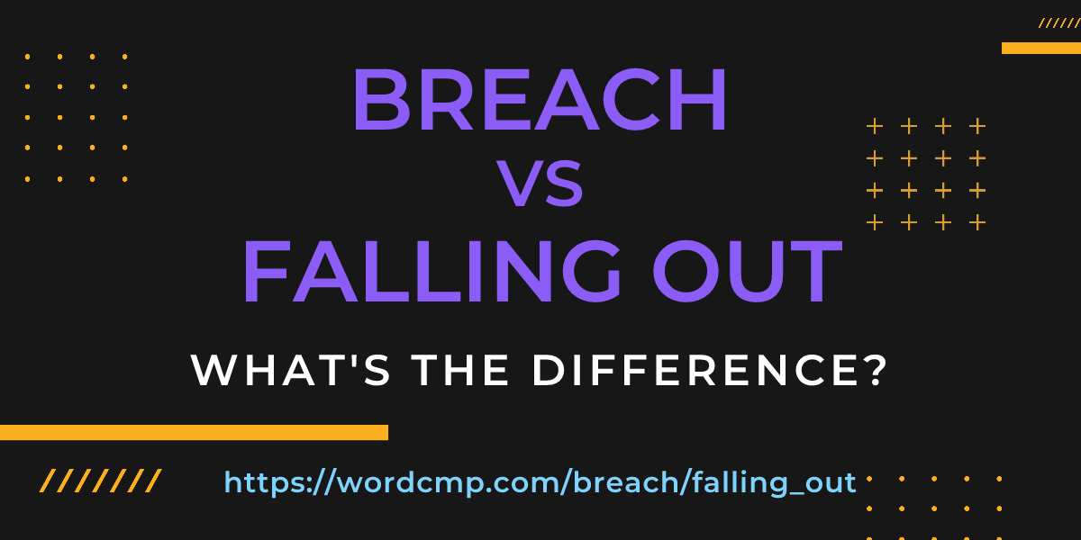 Difference between breach and falling out