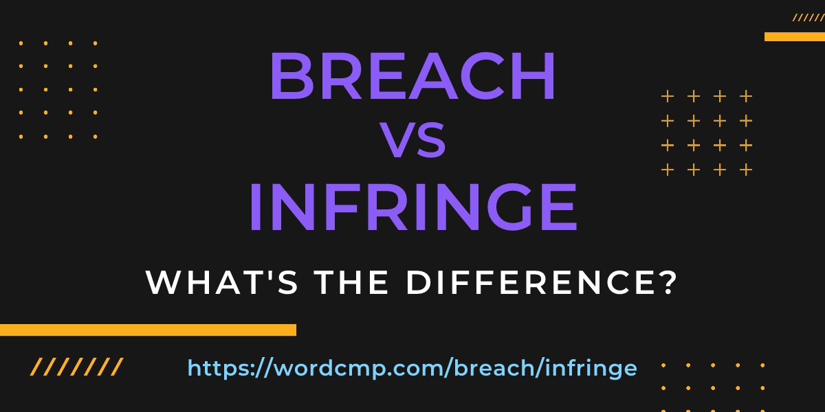 Difference between breach and infringe
