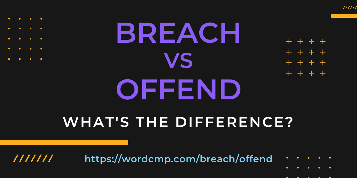 Difference between breach and offend
