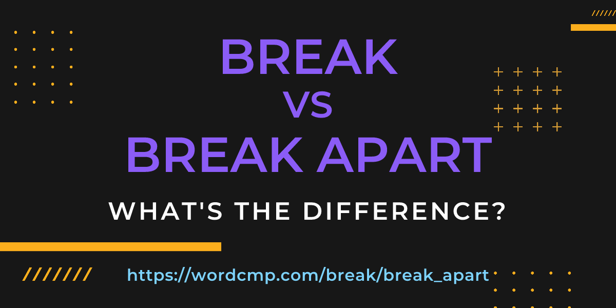 Difference between break and break apart