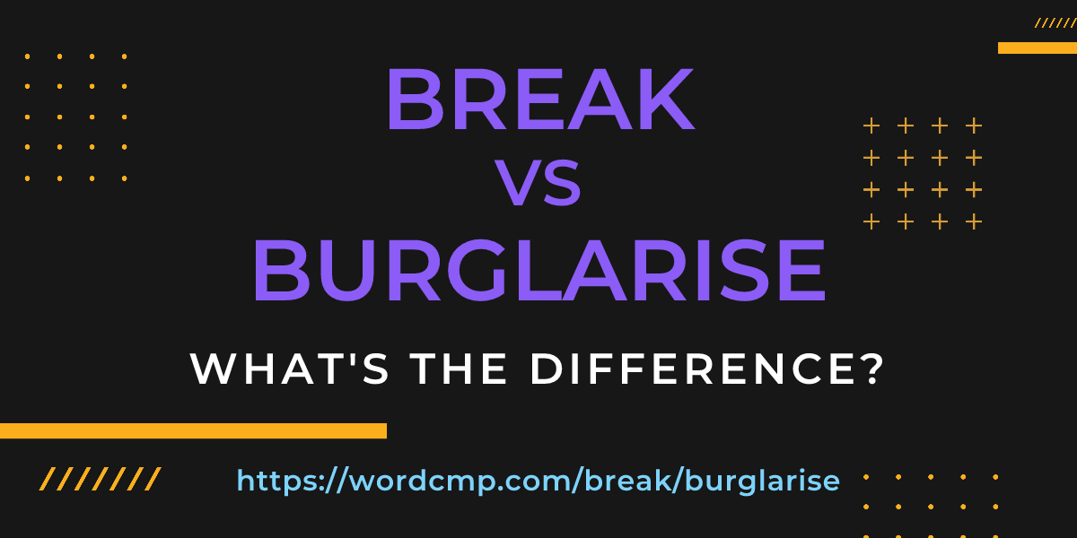 Difference between break and burglarise