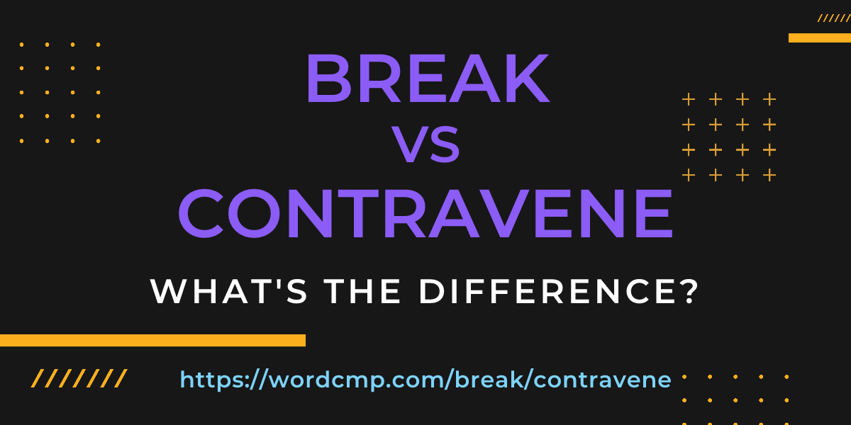 Difference between break and contravene